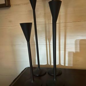 Beautiful black Iron Candle Holders